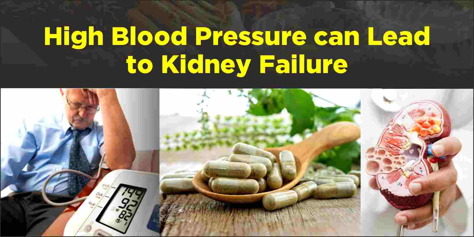 high blood pressure can lead to kidney failure